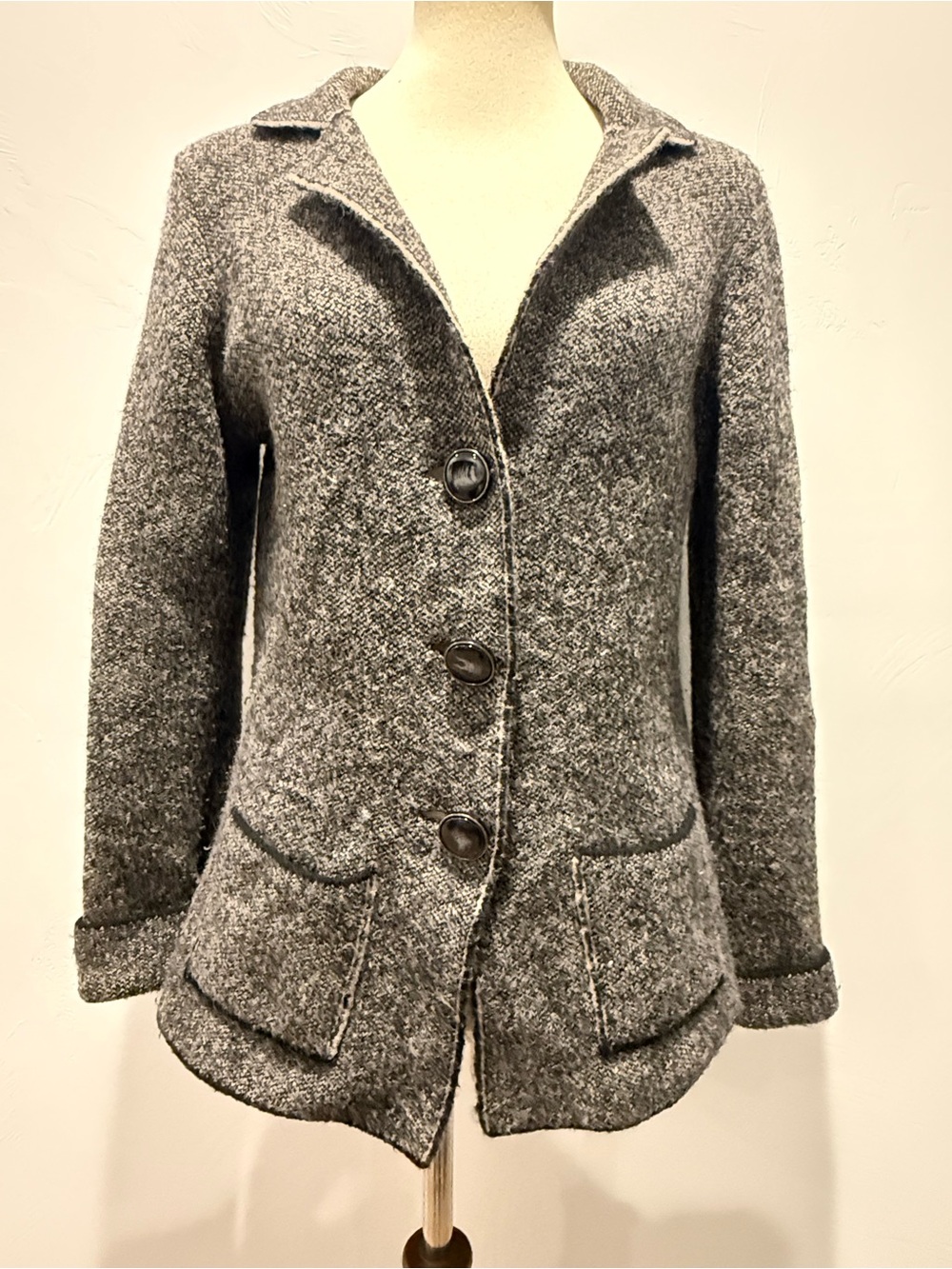 Cocogio Wool Blend Knit Sweater Blazer Jacket - Made in Italy